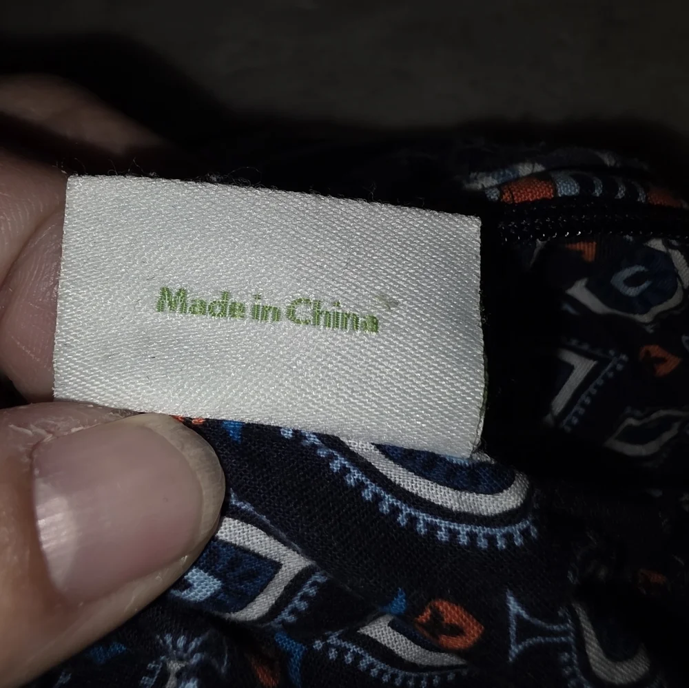 Vera Bradley 3 Zip Crossbody Purse/Bag Blue and Orange Retired Design - Picture 7 of 11